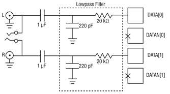 Line out with passive filter schematic Passive filter